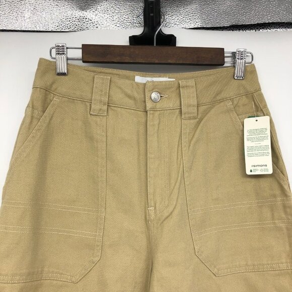 NWT Twik Simons Khaki Tan Wide Leg Cargo Pants size 28 - Picture 6 of 16